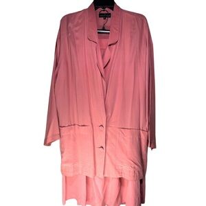 Carole Little Coral Blazer Skirt Suit